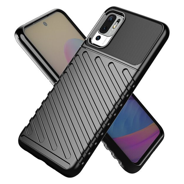 Thunder Case Flexible Tough Rugged Cover TPU Case for Xiaomi Redmi Note 10 5G / Poco M3 Pro black 13