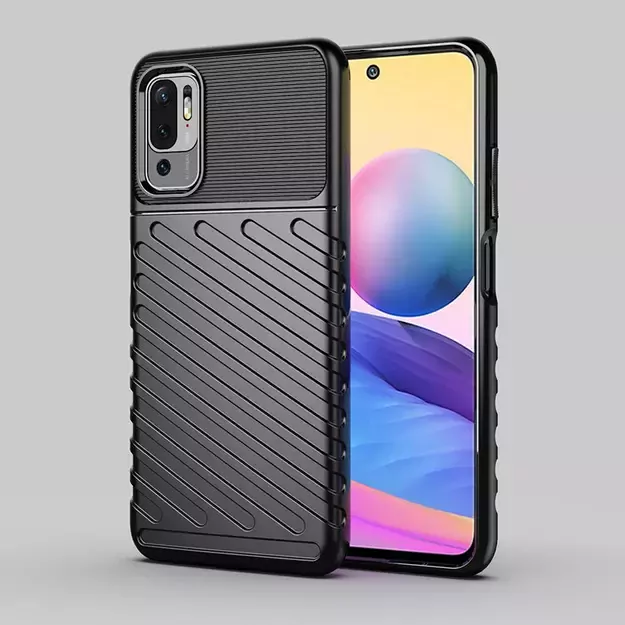 Thunder Case Flexible Tough Rugged Cover TPU Case for Xiaomi Redmi Note 10 5G / Poco M3 Pro black 25