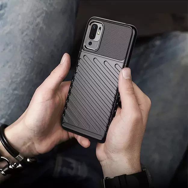 Thunder Case Flexible Tough Rugged Cover TPU Case for Xiaomi Redmi Note 10 5G / Poco M3 Pro black 19