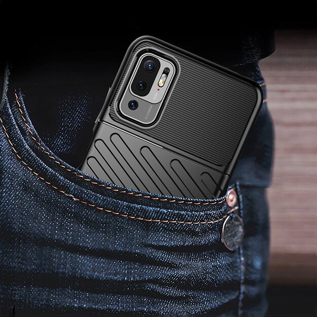 Thunder Case Flexible Tough Rugged Cover TPU Case for Xiaomi Redmi Note 10 5G / Poco M3 Pro black 6