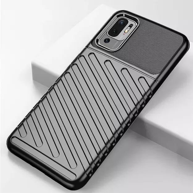 Thunder Case Flexible Tough Rugged Cover TPU Case for Xiaomi Redmi Note 10 5G / Poco M3 Pro black 26