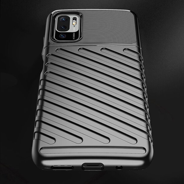 Thunder Case Flexible Tough Rugged Cover TPU Case for Xiaomi Redmi Note 10 5G / Poco M3 Pro black 4