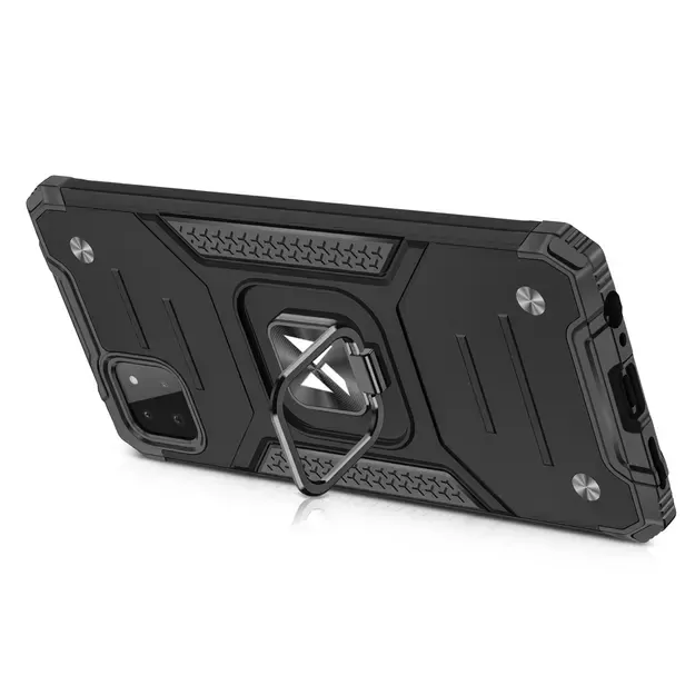 Wozinsky Ring Armor Case Kickstand Tough Rugged Cover for Samsung Galaxy A22 4G red 3
