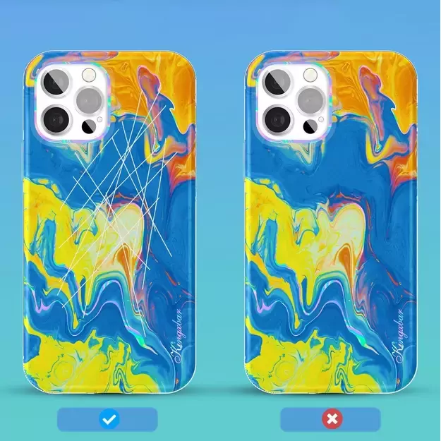 Kingxbar Watercolor Series color case for iPhone 12 Pro Max yellowblue 1