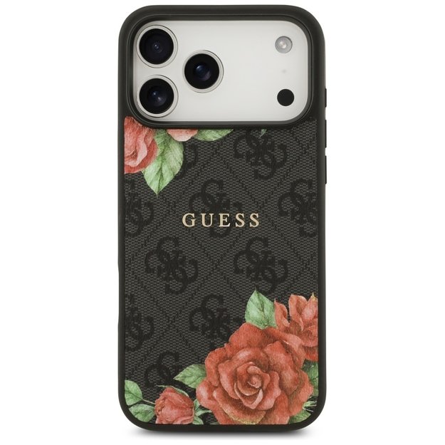 Guess 4G Flowers Print MagSafe case for iPhone 17 Pro - black 6