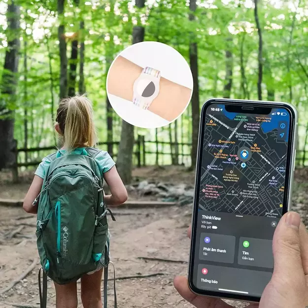 Tech-Protect Nylon Strap for Kids for Apple AirTag - Lime 6