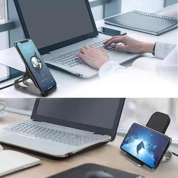 Tech-Protect QI15W-S1 inductive charger 15W in the form of a stand - black 13