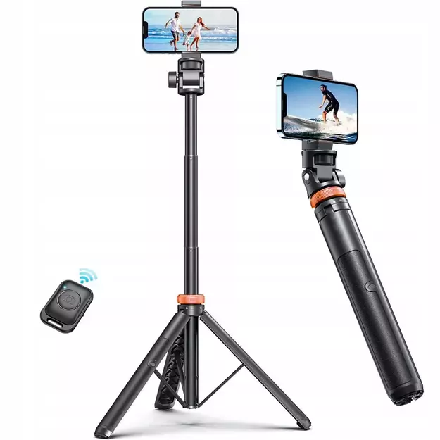 Tech-Protect L03S Bluetooth selfie stick with remote control, tripod up to 148cm and head 180 - black 8