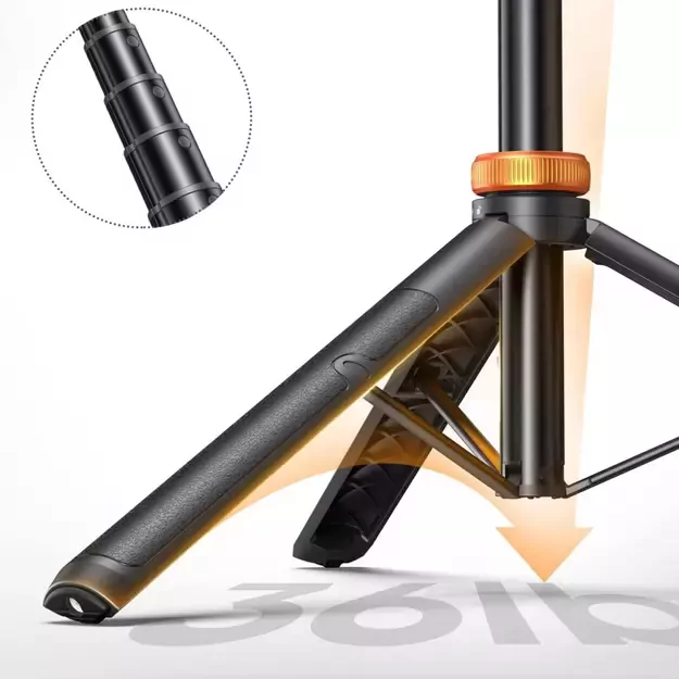 Tech-Protect L03S Bluetooth selfie stick with remote control, tripod up to 148cm and head 180 - black 1