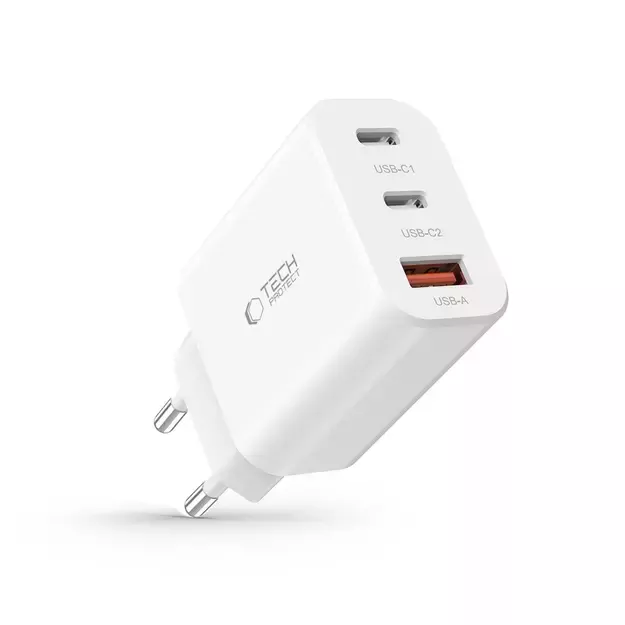 Tech-Protect NC30W charger 2x USB-C PD 30W / USB-A QC 3.0 - white 10