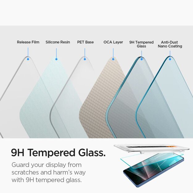 Spigen Glas.tR EZ FIT 2-pack tempered glass for Samsung Galaxy S25 Ultra - transparent 9