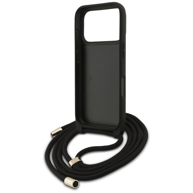 Guess 4G Big Logo Cord Stap Crossbody Case for iPhone 17 Pro Max - Black 5