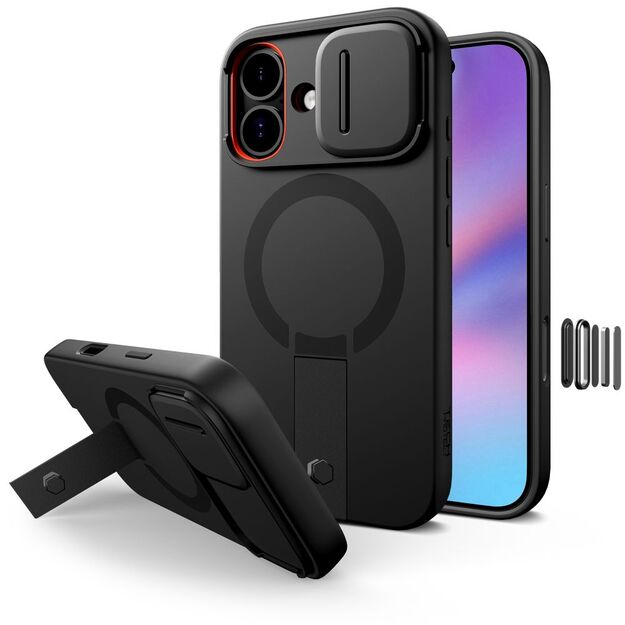 Tech-Protect Kevlar Aura MagSafe Case for iPhone 17 - Black