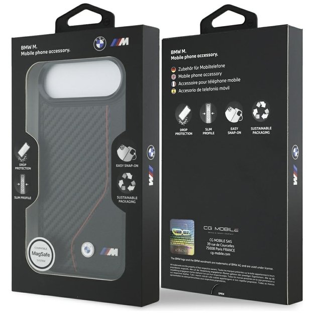BMW M Carbon Line &amp  Logo MagSafe Case for iPhone Air - Red 7