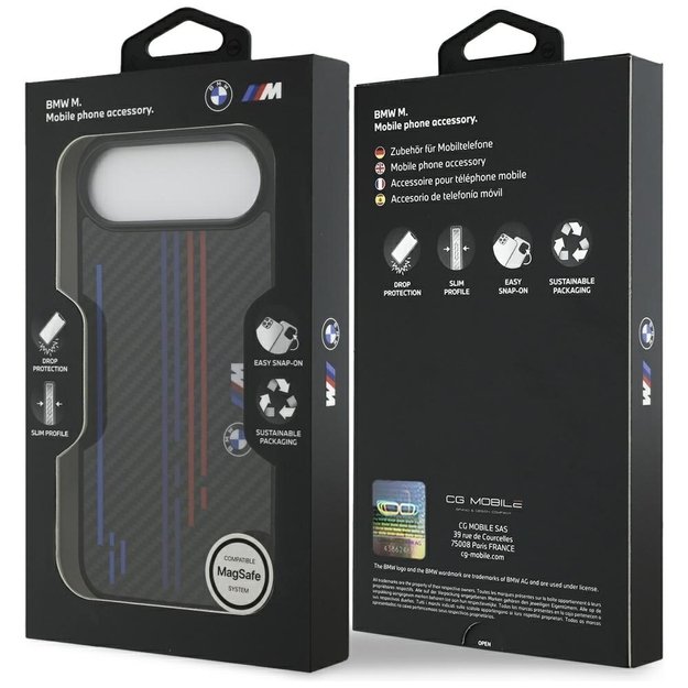 BMW M Kevlar Lines &amp  Logo MagSafe Case for iPhone Air - Black 5