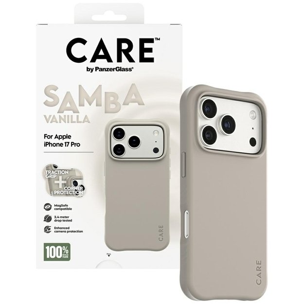 CARE by PanzerGlass Fashionable Samba MagSafe Case for iPhone 17 Pro - Gray 3
