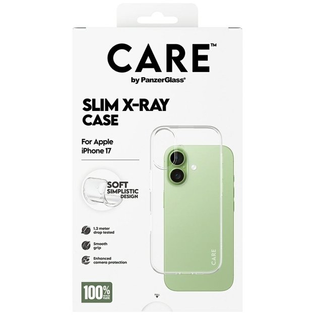 CARE by PanzerGlass Fashionable X-Ray Soft Basic Case for iPhone 17 - Transparent 4