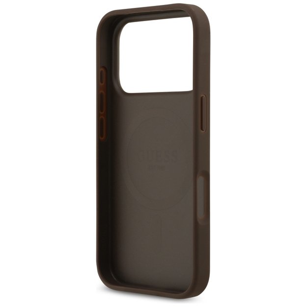 Guess 4G Circle Classic Logo MagSafe case for iPhone 17 Pro - brown 6