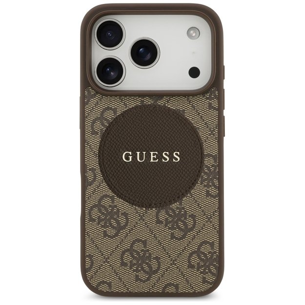 Guess 4G Circle Classic Logo MagSafe case for iPhone 17 Pro - brown 2