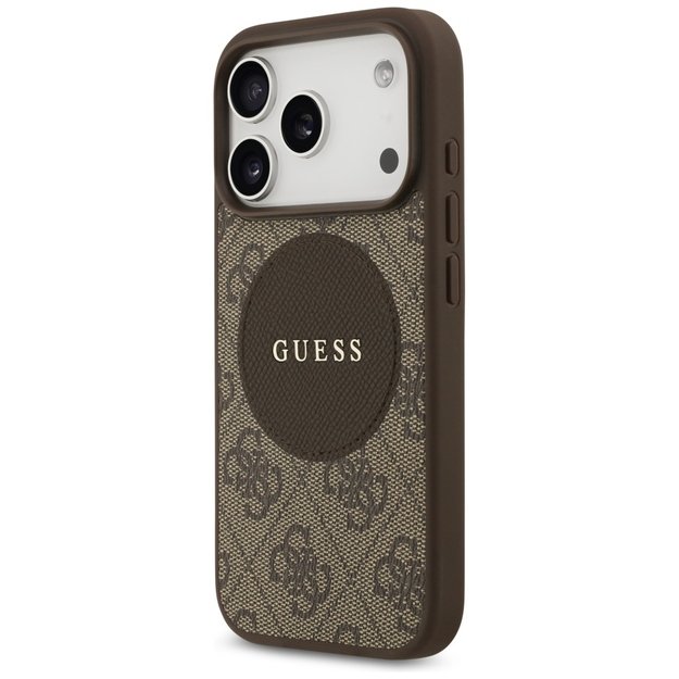 Guess 4G Circle Classic Logo MagSafe case for iPhone 17 Pro - brown 1