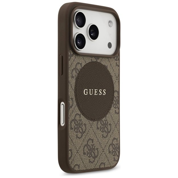 Guess 4G Circle Classic Logo MagSafe case for iPhone 17 Pro - brown 3
