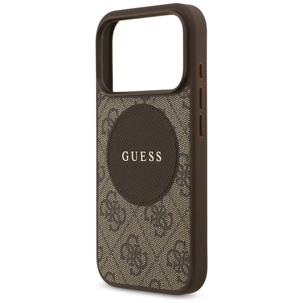 Guess 4G Circle Classic Logo MagSafe case for iPhone 17 Pro - brown 5