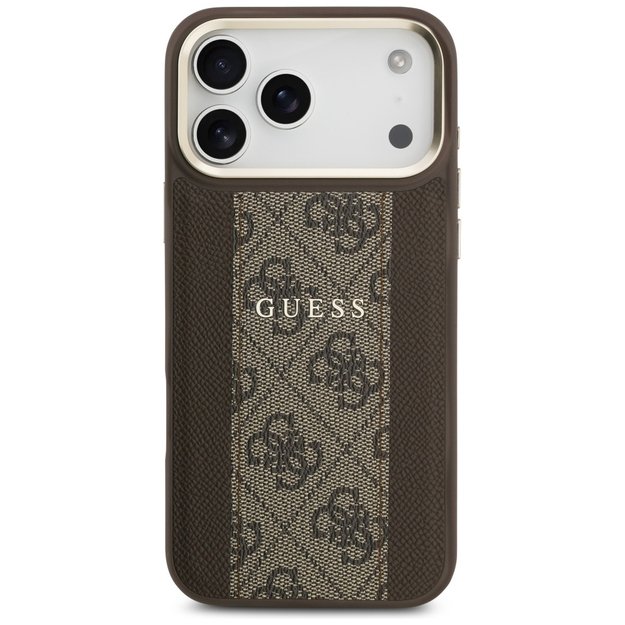 Guess 4G Stripe MagSafe case for iPhone 17 Pro Max - brown 2
