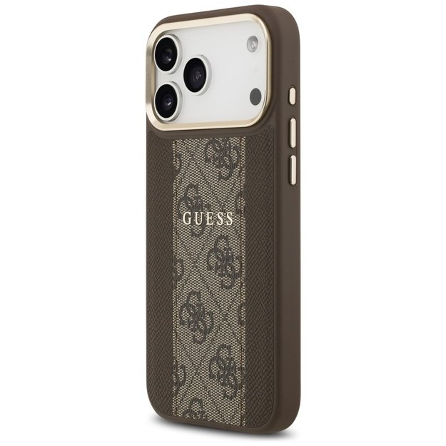 Guess 4G Stripe MagSafe case for iPhone 17 Pro Max - brown 1