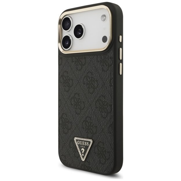 Guess 4G Triangle Logo MagSafe Case for iPhone 17 Pro Max - Black and Gold 1