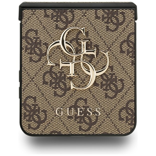 Guess Big 4G Logo Classic Logo Case for Samsung Galaxy Z Flip 7 - Brown 3