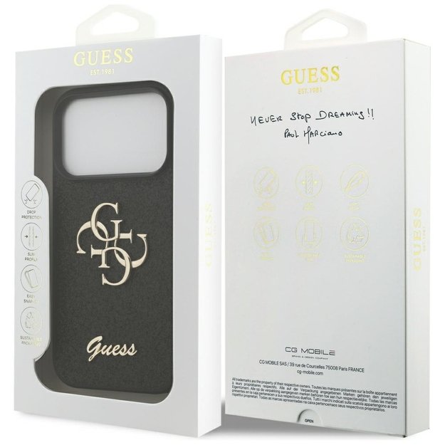 Guess Fixed Glitter Big 4G case for iPhone 17 Pro - black 7