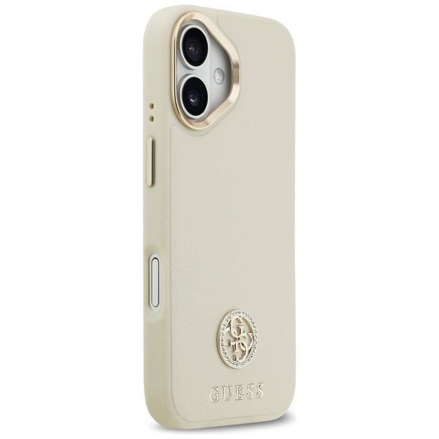 Guess Grained Strass Logo MagSafe case for iPhone 17 - beige 3
