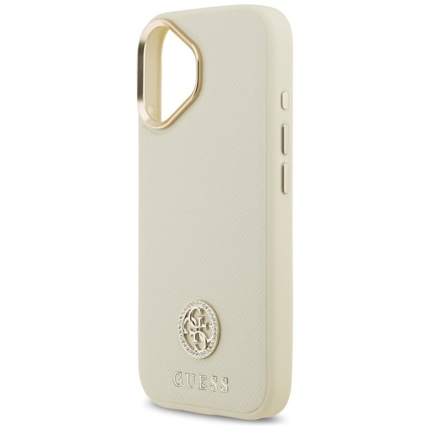 Guess Grained Strass Logo MagSafe case for iPhone 17 - beige 5
