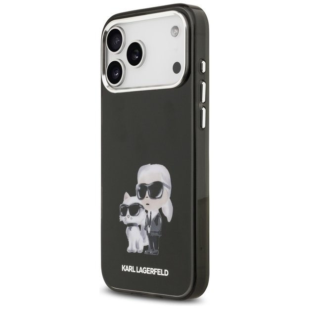 Karl Lagerfeld IML Aquarelle Karl &amp  Choupette &amp  Logo MagSafe Case for iPhone 17 Pro Max - Black 1