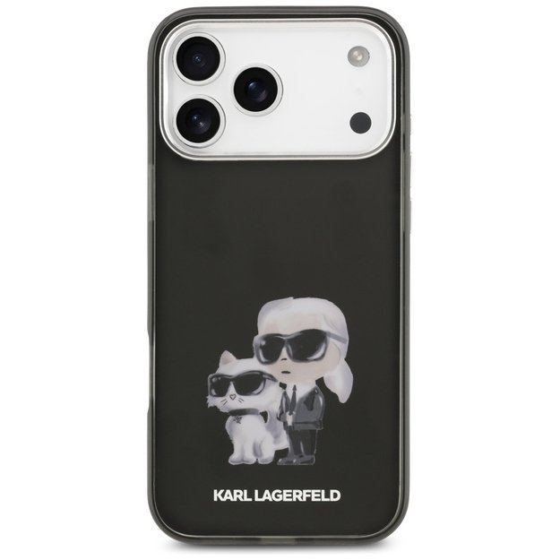 Karl Lagerfeld IML Aquarelle Karl &amp  Choupette &amp  Logo MagSafe Case for iPhone 17 Pro Max - Black 2
