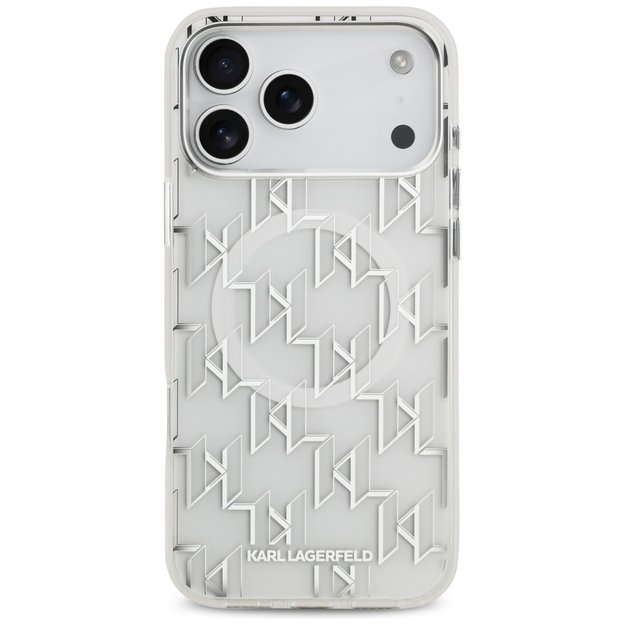 Karl Lagerfeld IML KL Monogram MagSafe Case for iPhone 17 Pro Max - White 2