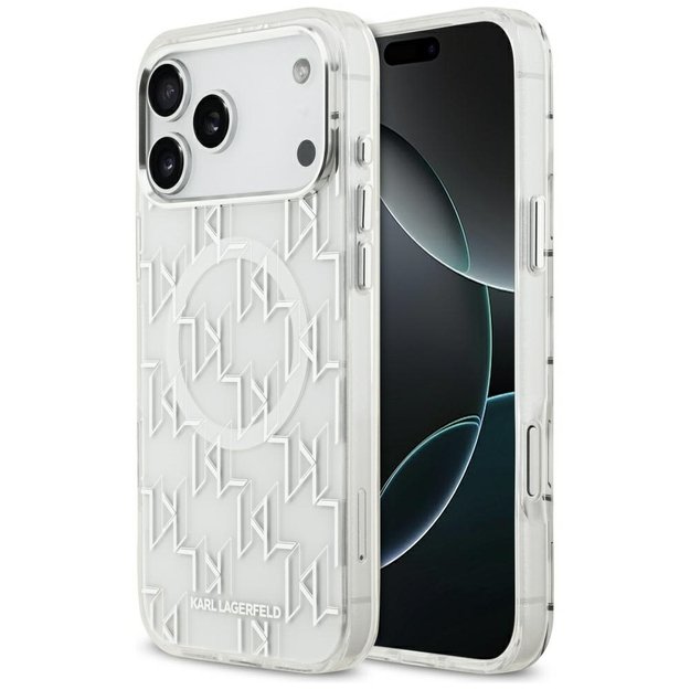Karl Lagerfeld IML KL Monogram MagSafe Case for iPhone 17 Pro Max - White