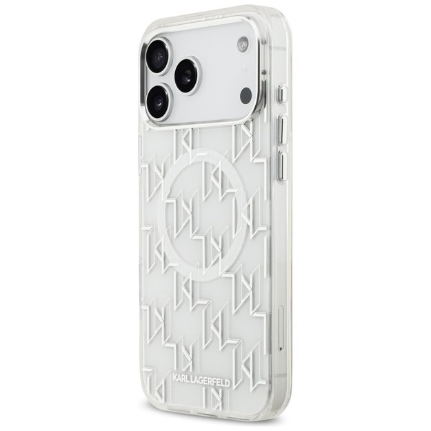 Karl Lagerfeld IML KL Monogram MagSafe Case for iPhone 17 Pro Max - White 1