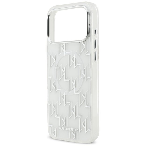 Karl Lagerfeld IML KL Monogram MagSafe Case for iPhone 17 Pro Max - White 5