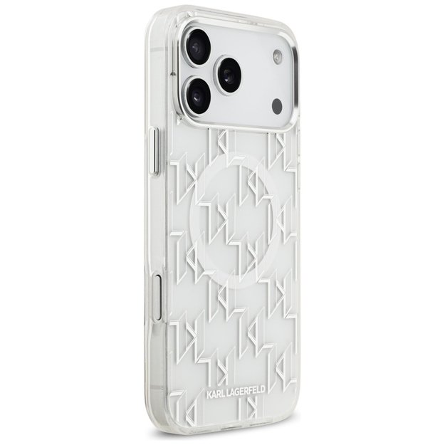 Karl Lagerfeld IML KL Monogram MagSafe Case for iPhone 17 Pro Max - White 3