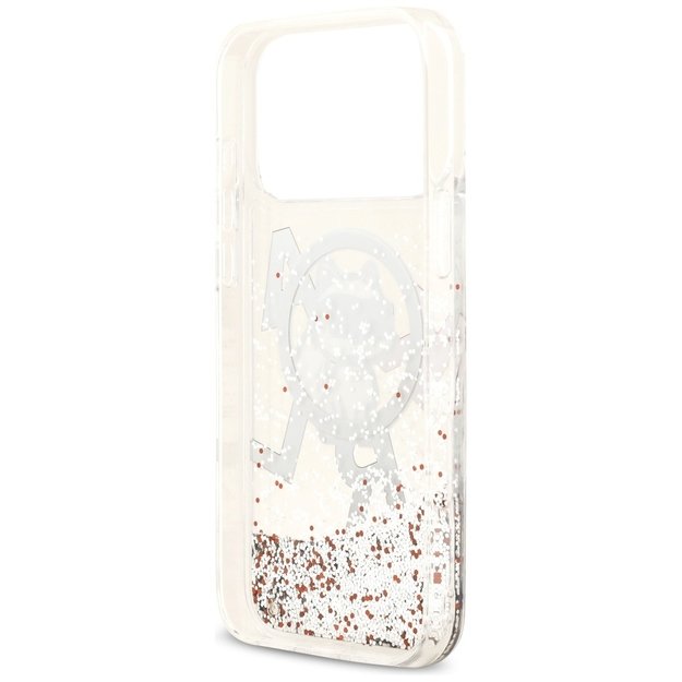 Karl Lagerfeld Liquid Glitter Choupette Logo MagSafe Case for iPhone 17 Pro Max - Clear 6