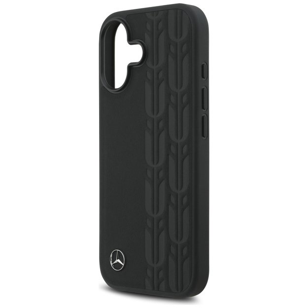 Mercedes Leather Laurel Leaves MagSafe Case for iPhone 17 - Black 5