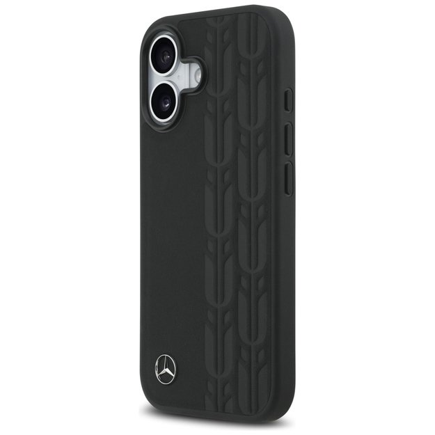 Mercedes Leather Laurel Leaves MagSafe Case for iPhone 17 - Black 1