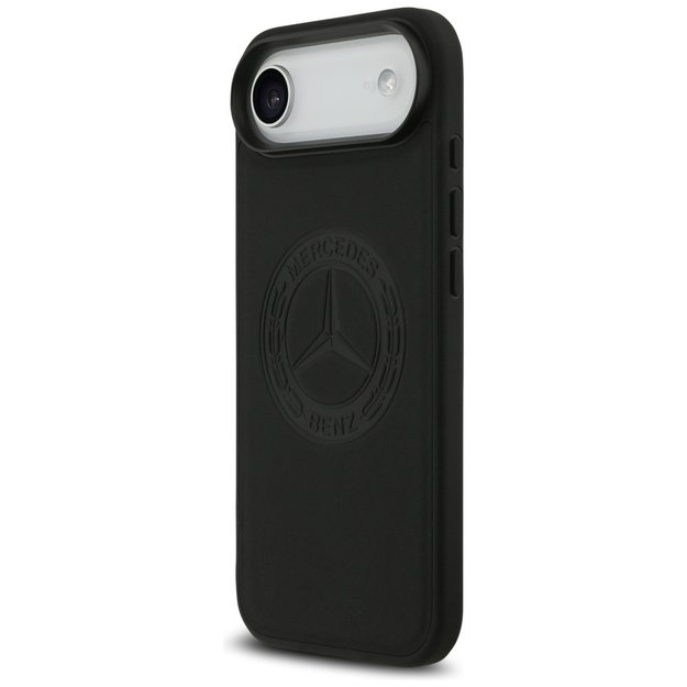 Mercedes Leather Vintage Logo MagSafe Case for iPhone Air - Black 1