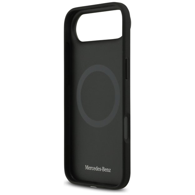 Mercedes Leather Vintage Logo MagSafe Case for iPhone Air - Black 6