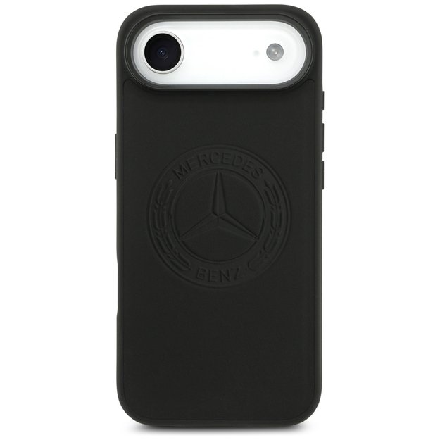 Mercedes Leather Vintage Logo MagSafe Case for iPhone Air - Black 2