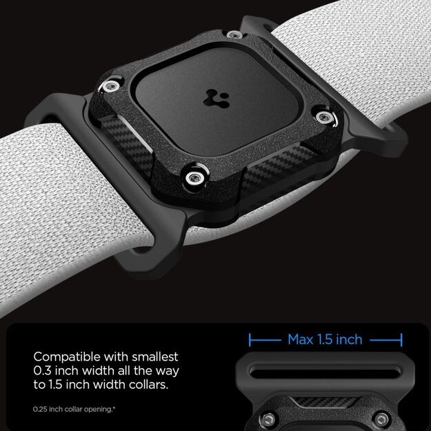 Spigen Tough Armor Pet Collar AirTag 1/2 Case - Black 1