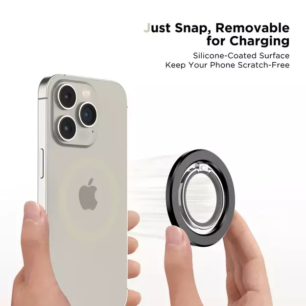 Tech-Protect MMR300 magnetic holder/ring with MagSafe - black 3