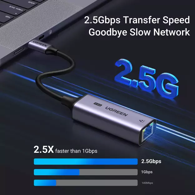 Ugreen CM648 USB-C to RJ45 Ethernet 2.5G adapter - gray 8