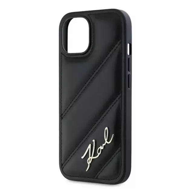 Karl Lagerfeld Diagonal Quilted Script case for iPhone 15 / 14 / 13 - black 5